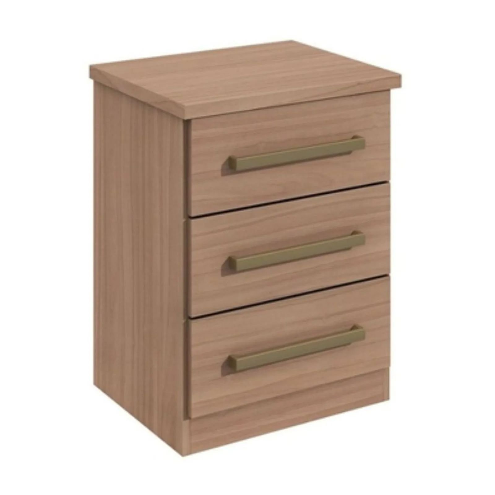 Mesa de Cabeceira 3 Gavetas Baião Plus Carvalho Naturale - 2