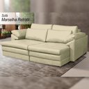 Ver imagem 2 de Sofá Decorativo Sala de Estar Marselha Retrátil Elétrico 2 Lugares 175cm Couro Tiza - Mozzelar