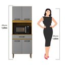 Ver imagem 3 de Armário de Cozinha Multiuso 4 Portas Verona com Espaço para Micro-ondas