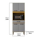 Ver imagem 2 de Armário de Cozinha Multiuso 4 Portas Verona com Espaço para Micro-ondas