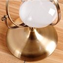 Ver imagem 5 de Ampulheta Decorativa Bronze Globe 30 Minutos Areia Branca Luxo Decoração 29 cm