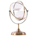 Ver imagem 1 de Ampulheta Decorativa Bronze Globe 30 Minutos Areia Branca Luxo Decoração 29 cm