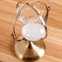 Ver mais imagens de Ampulheta Decorativa Bronze Globe 30 Minutos Areia Branca Luxo Decoração 29 cm
