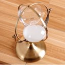 Ver imagem 4 de Ampulheta Decorativa Bronze Globe 30 Minutos Areia Branca Luxo Decoração 29 cm