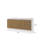 Ver imagem 3 de Balcões de Cozinha 100% Mdf 200cm Branco/nogueira Celeste Kappesberg