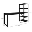 Ver imagem 4 de Mesa Escrivaninha Inovare 5 Prateleiras Resistente Mdf Aço:preto