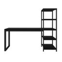 Ver imagem 2 de Mesa Escrivaninha Inovare 5 Prateleiras Resistente Mdf Aço:preto