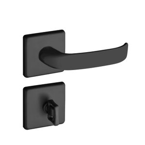 Fechadura 413 Com Roseta Preto Banheiro