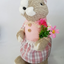 Ver imagem 4 de Coelha Páscoa Rústico Fios de Sisal Cru