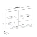 Ver imagem 6 de Painel Chess Pinho Ripado/Off White para TV até 50 Polegadas - Artely 004157