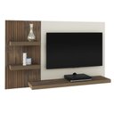 Ver imagem 4 de Painel Chess Pinho Ripado/Off White para TV até 50 Polegadas - Artely 004157