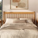 Ver imagem 2 de Cabeceira de Cama Casal Queen Madeira Ripado 168 cm Moderna Freijo Mina Idimex