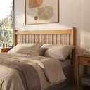 Ver imagem 1 de Cabeceira de Cama Casal Queen Madeira Ripado 168 cm Moderna Freijo Mina Idimex