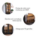 Ver imagem 3 de Mesa de Centro Retangular 1 Nicho Pés em Madeira Maciça Jeri Móveis Marrom