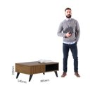 Ver imagem 6 de Mesa de Centro Retangular 1 Nicho Pés em Madeira Maciça Jeri Móveis Marrom