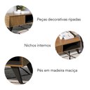 Ver imagem 4 de Mesa de Centro Retangular 1 Nicho Pés em Madeira Maciça Jeri Móveis Marrom