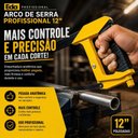 Ver imagem 5 de Arco Serra Profissional Serrote Precisao Metal Plastico Manual Emborrachado 12 Polegadas Reparos Dom