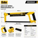 Ver imagem 6 de Arco Serra Profissional Serrote Precisao Metal Plastico Manual Emborrachado 12 Polegadas Reparos Dom