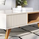 Ver imagem 5 de Mesa de Centro Retangular 1 Nicho Pés em Madeira Maciça Jeri Móveis Branco