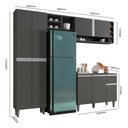 Ver imagem 2 de Cozinha Ambiente Vanessa e Balcão de Pia Tatiane 120 Cm Cinza Fosco - Ajl