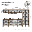Ver imagem 4 de Armário de Cozinha Completa 305 cm Rustic/Branco Lille Madesa 01