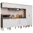 Ver imagem 3 de Armário de Cozinha Completa 305 cm Rustic/Branco Lille Madesa 01