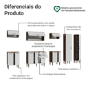 Ver imagem 5 de Armário de Cozinha Completa 305 cm Rustic/Branco Lille Madesa 01