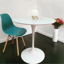 Ver imagem 2 de Mesa de Jantar Tulipa Saarinen Redonda 60 Cm + Vidro - Laqueada - Branco