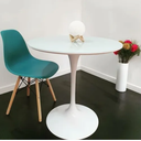 Ver imagem 2 de Mesa de Jantar Tulipa Saarinen Redonda 60 Cm + Vidro - Laqueada - Branco