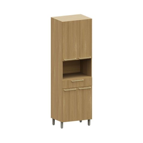 Paneleiro 70cm 4 Portas 1 Gaveta com Nicho Micro-ondas Elegance Luciane Móveis