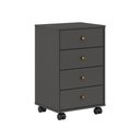 Ver imagem 2 de Gavereiro 4 Gavetas Office Presence Amêndola/grafito - Demóbile
