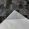 Tapete de couro preto natural 1,50x2,00 sem borda peça 10x10 - 3