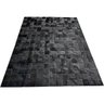 Tapete de couro preto natural 1,50x2,00 sem borda peça 10x10 - 1