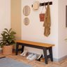 Banco de Jantar 3 Lugares Aurora Chumbo e Nature 130 cm - Cimol - 1