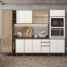 Cozinha Modulada Kali Premium 8 Peças Amêndoa/off White com Torre Quente - Nicioli - 2