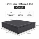 Ver imagem 3 de Box Baú Casal Nature Elite com Baú e Pistão a Gás Nature Box Grafite