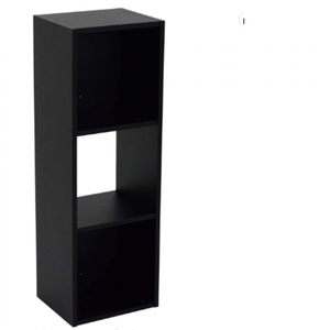 Estante de Livros 3 Nichos em Mdf Preto [f031]