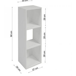 Estante de Livros 3 Nichos em Mdf Preto [f031] - 3