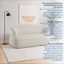 Ver imagem 4 de Sofá Orgânico 3 Lugares 200cm Zoe Espresso Móveis