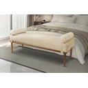 Ver imagem 2 de Recamier Banco Berlim Luxo Madeira Maciça Castellar Móbile Veludo Bege Claro