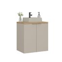 Ver imagem 7 de Gabinete de Banheiro 60cm GAB4008 Nature Bege/Panna/Carvalho