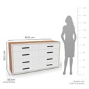 Ver imagem 2 de Cômoda Organizadora 150cm com 8 Gavetas 240829 Linha Valência Politorno