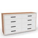 Ver imagem 4 de Cômoda Organizadora 150cm com 8 Gavetas 240829 Linha Valência Politorno