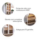 Ver imagem 5 de Cristaleira 2 Portas 1 Gaveta com Adega Guanabara Móveis Branco/Off White/Freijó