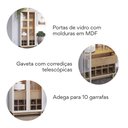 Ver imagem 3 de Cristaleira 2 Portas 1 Gaveta com Adega Guanabara Móveis