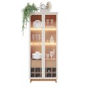 Ver imagem 6 de Cristaleira 2 Portas 1 Gaveta com Adega Guanabara Móveis Branco/Off White/Freijó