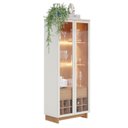 Ver imagem 7 de Cristaleira 2 Portas 1 Gaveta com Adega Guanabara Móveis Branco/Off White/Freijó