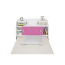Ver imagem 2 de Cabeceira Box Solteiro 0,88cm Elisa Branco Branco/rosa - Framar Móveis