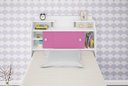 Ver imagem 3 de Cabeceira Box Solteiro 0,88cm Elisa Branco Branco/rosa - Framar Móveis