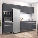 Ver imagem 2 de Cozinha Modulada 5 Peças 281 cm Andreia Cinza REAJL